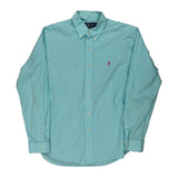 Ralph Lauren Checked Shirt - Large Blue Cotton