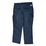 Carhartt Cargo Trousers - 34W 30L Blue Cotton