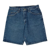 Wrangler Denim Shorts - 33W 10L Blue Cotton