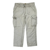 Carhartt Cargo Trousers - 34W 30L Cream Cotton