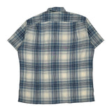 Ralph Lauren Checked Short Sleeve Shirt - Large Blue Cotton