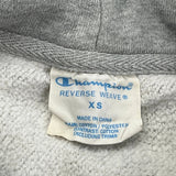 Reverse Weave Champion Hoodie - XS Gray Cotton Blend
