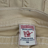 True Religion Slim Fit Jeans - 26W UK 4 Beige Cotton