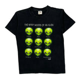 Single Stitch Alien Moods Tennessee River Cartoon T-Shirt - Large Black Cotton