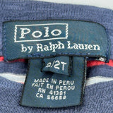Age 2 Polo By Ralph Lauren Striped T-Shirt - 2XS Red Cotton