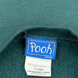 Winnie The Pooh Embroidery Disney Cartoon Sweatshirt - XL Green Cotton