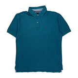 Tommy Hilfiger Polo Shirt - Large Blue Cotton