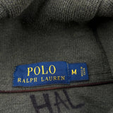 Polo By Ralph Lauren Shawl Sweater - Medium Green Cotton
