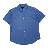 Ralph Lauren Short Sleeve Shirt - Large Blue Cotton