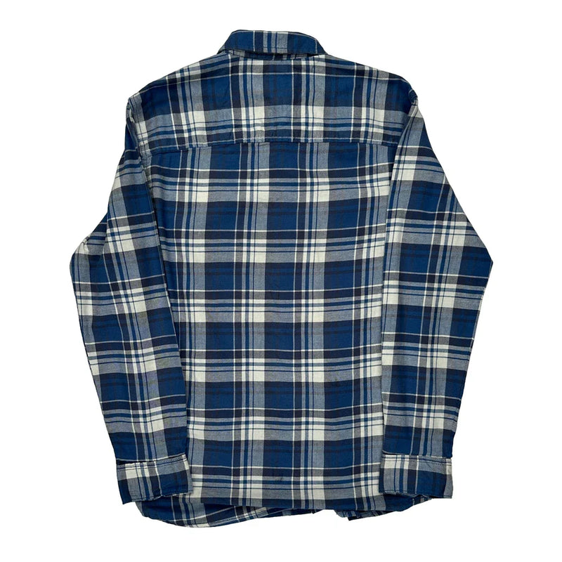 Lee Checked Flannel Shirt - Medium Blue Cotton