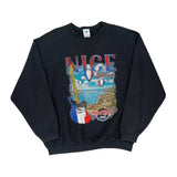 Nice France Hard Rock Cafe Graphic Long Sleeve T-Shirt - XL Black Cotton