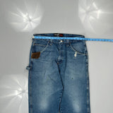 Wrangler Carpenter Jeans - 35W 30L Blue Cotton