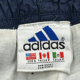 Adidas Track Pants - Small Blue Polyester