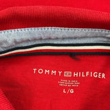 Number 85 On Sleeve Tommy Hilfiger Polo Shirt - Large Red Cotton