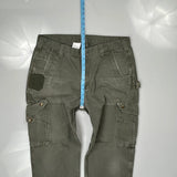 Carhartt Double Knee Cargo Pants - 38W 32L Green Cotton