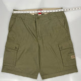 Chaps Denim Cargo Shorts - 34W 10L Green Cotton
