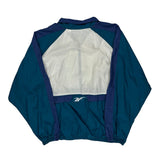 Reebok Oversized Windbreaker - Large Blue Nylon