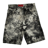 Evolution Tie-Dye Denim Shorts - 34W 11L Black & White Cotton