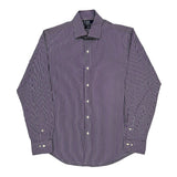 Polo By Ralph Lauren Striped Shirt - Large Purple Cotton