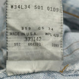 Made In USA Levis Jeans - 32W 34L Light Wash Denim