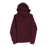 Carhartt Hoodie - Small Burgundy Cotton Blend