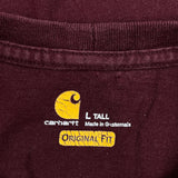 Carhartt T-Shirt - Large Burgundy Cotton
