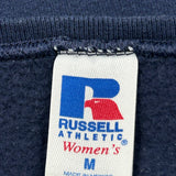 90S Blank Russell Athletic Sweatshirt - Medium Navy Cotton