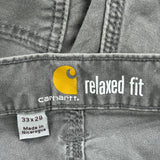 Carhartt Carpenter Trousers - 32W 28L Grey Cotton Blend