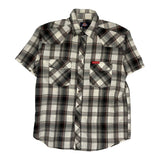 Dickies Checked Short Sleeve Shirt - Medium Multicoloured Cotton Blend