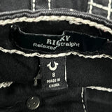 True Religion Contrast Stitch Jeans - 23W 23L Black Cotton