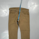 501 Levis Trousers - 35W 30L Beige Cotton
