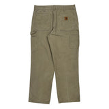 Carhartt Double Knee Carpenter Trousers - 34W 30L Khaki Cotton
