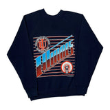 University Of Illinois Tultex College Sweatshirt - Medium Navy Cotton