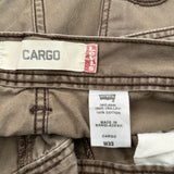 Levis Cargo Shorts - 34W 10L Brown Cotton