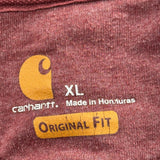 Carhartt Hoodie - XL Burgundy Cotton Blend