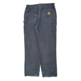 Carhartt Double Knee Carpenter Pants - 36W 34L Gray Cotton
