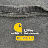 Vintage Carhartt Long Sleeve T-Shirt - Large Black Cotton