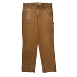 Carhartt Double Knee Carpenter Pants - 34W 32L Brown Cotton