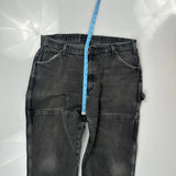 Dickies Double Knee Carpenter Pants - 30W 32L Gray Cotton