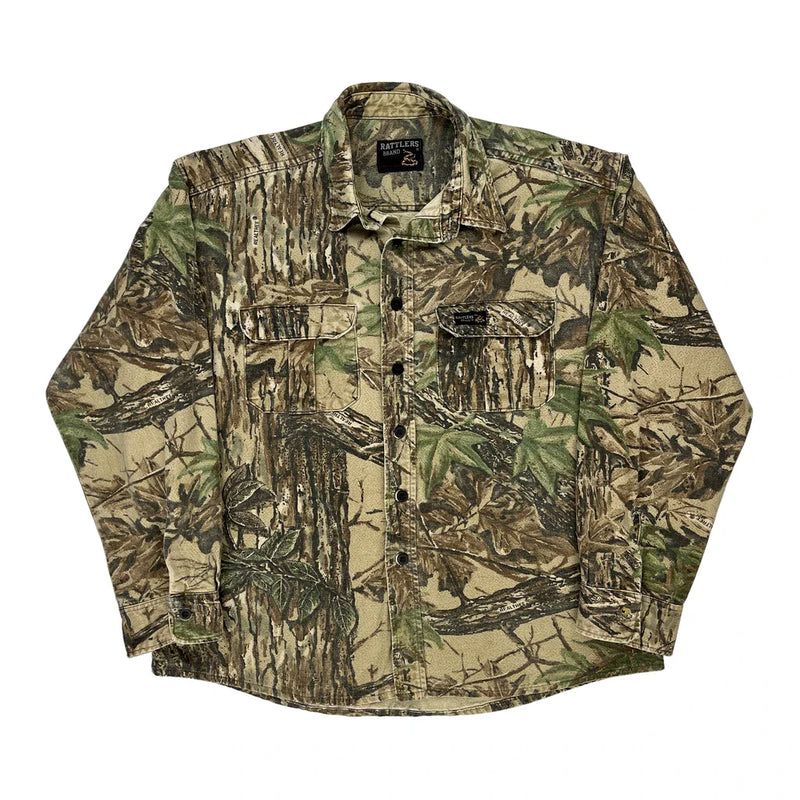 Ratlers Flannel Shirt - XL Camo Cotton
