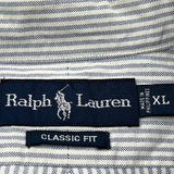 Ralph Lauren Striped Short Sleeve Shirt - XL Blue Cotton