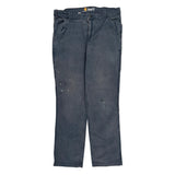 Carhartt Double Knee Carpenter Trousers - 36W 31L Grey Cotton