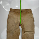 Carhartt Double Knee Carpenter Pants - 36W 30L Brown Cotton