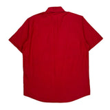 Vintage Lacoste Short Sleeve Shirt - Medium Red Cotton