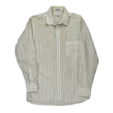 Christian Dior Striped Shirt - Medium Cream Cotton Blend