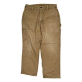 Carhartt Carpenter Trousers - 34W 30L Khaki Cotton