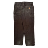 Carhartt Double Knee Carpenter Pants - 36W 34L Brown Cotton