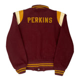 Vintage Perkins Unbranded Varsity Jacket - Medium Burgundy Wool Blend