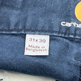 Carhartt Carpenter Trousers - 31W 30L Blue Cotton