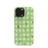 Sage Green Fall Gingham iPhone 13 Pro Max Case